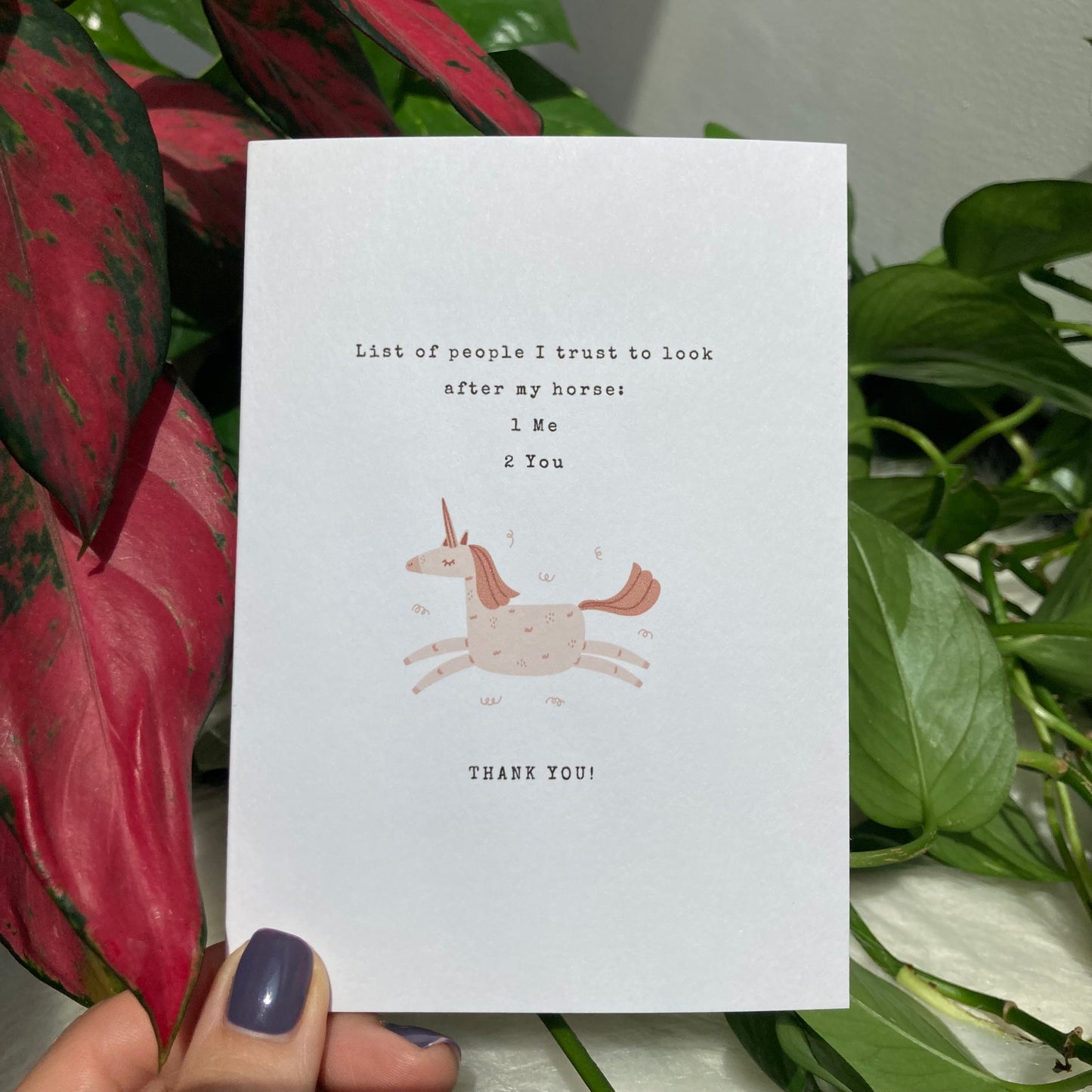 LOOK AFTER MY HORSE CARD